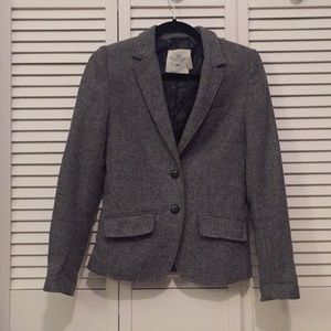 Gray Tweed Preppy Blazer